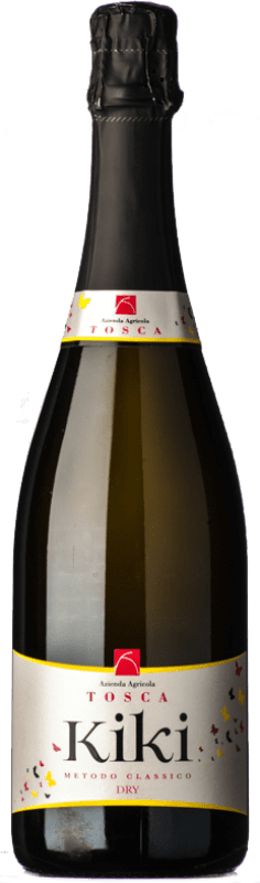 32,95 € Envio grátis | Espumante branco Tosca Metodo Classico Dry Kiki Semi-seco Semi-doce D.O.C. Colleoni - Terre del Colleoni Lombardia Itália Chardonnay Garrafa 75 cl