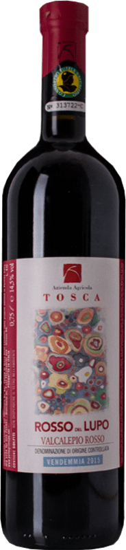 14,95 € Kostenloser Versand | Rotwein Tosca Rosso del Lupo D.O.C. Valcalepio Lombardei Italien Merlot, Cabernet Sauvignon Flasche 75 cl