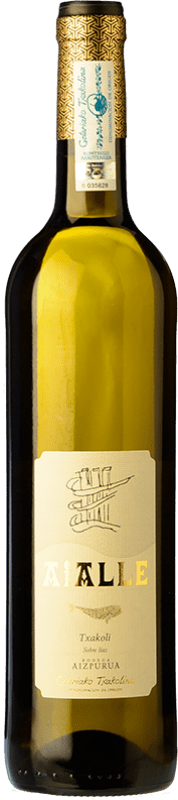 13,95 € Envio grátis | Vinho branco Aizpurua Aialle Crianza D.O. Getariako Txakolina País Basco Espanha Hondarribi Zuri Garrafa 75 cl