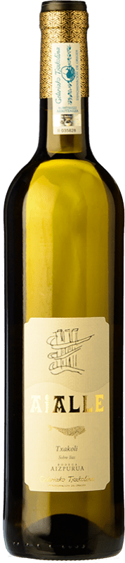 12,95 € Kostenloser Versand | Weißwein Aizpurua Aialle Alterung D.O. Getariako Txakolina Baskenland Spanien Hondarribi Zuri Flasche 75 cl