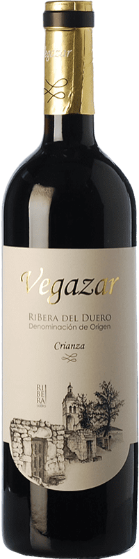 9,95 € Envío gratis | Vino tinto Vegazar Crianza D.O. Ribera del Duero Castilla y León España Tempranillo Botella 75 cl