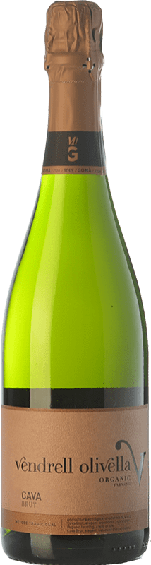 16,95 € Бесплатная доставка | Белое игристое Vendrell Olivella Organic брют D.O. Cava Испания Macabeo, Xarel·lo, Parellada бутылка 75 cl