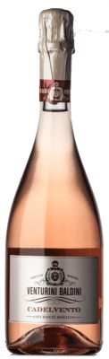 15,95 € Envio grátis | Espumante rosé Venturini Baldini Lambrusco Cadelvento Rosé Brut D.O.C. Reggiano Emília-Romanha Itália Lambrusco di Sorbara, Lambrusco Grasparossa Garrafa 75 cl