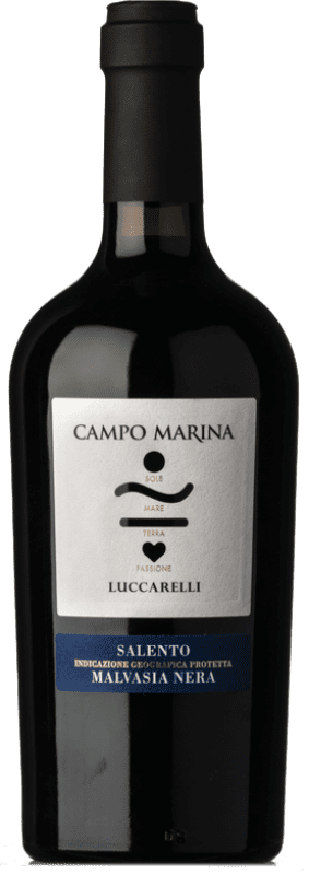 16,95 € Free Shipping | Red Wine Vigneti del Salento Luccarelli Campo Marina I.G.T. Salento Puglia Italy Malvasia Bottle 75 cl