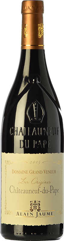 46,95 € Бесплатная доставка | Красное вино Alain Jaume Grand Veneur Les Origines старения A.O.C. Châteauneuf-du-Pape Рона Франция Syrah, Grenache, Mourvèdre бутылка 75 cl