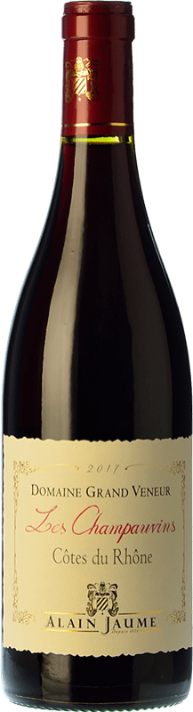 18,95 € Бесплатная доставка | Красное вино Alain Jaume Grand Veneur Les Champauvins старения A.O.C. Côtes du Rhône Рона Франция Syrah, Grenache, Mourvèdre бутылка 75 cl