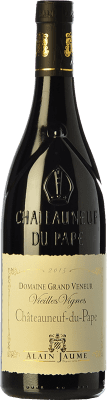 76,95 € Kostenloser Versand | Rotwein Alain Jaume Grand Veneur VV Vieilles Vignes — Alte Reben Crianza — Kurze Fassreifung A.O.C. Châteauneuf-du-Pape Rhône Frankreich Syrah, Garnacha — Grenache, Mourvèdre Eco — Biologisch Flasche 75 cl