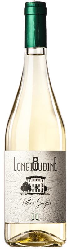 18,95 € Бесплатная доставка | Белое вино Villa Guelpa Longitudine 8.10 D.O.C. Piedmont Пьемонте Италия Erbaluce бутылка 75 cl