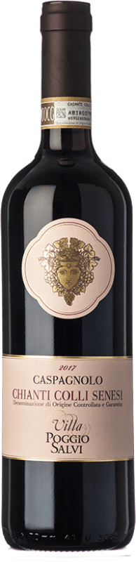 12,95 € Spedizione Gratuita | Vino rosso Poggio Salvi Caspagnolo D.O.C.G. Chianti Toscana Italia Merlot, Sangiovese Bottiglia 75 cl