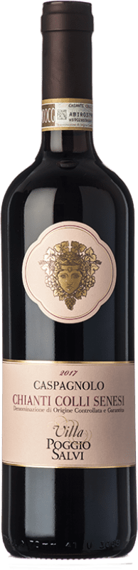 14,95 € Envío gratis | Vino Tinto Poggio Salvi Caspagnolo D.O.C.G. Chianti Toscana Italia Merlot, Sangiovese 75 cl