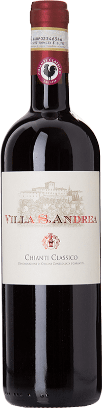 10,95 € 送料無料 | 赤ワイン Villa S. Andrea クラシック D.O.C.G. Chianti トスカーナ イタリア Merlot — メルロー, Cabernet Sauvignon — カベルネ・ソーヴィニヨン, Sangiovese — サンジョヴェーゼ 75 cl