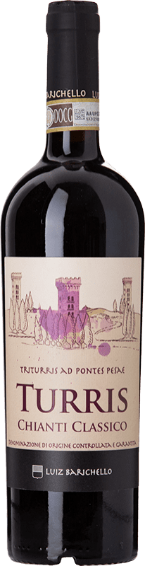 19,95 € 送料無料 | 赤ワイン Villa Triturris Luiz Barichello Turris D.O.C.G. Chianti Classico トスカーナ イタリア Merlot, Cabernet Sauvignon, Sangiovese ボトル 75 cl