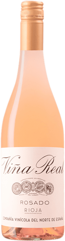 8,95 € Kostenloser Versand | Rosé-Wein Viña Real Rosado D.O.Ca. Rioja La Rioja Spanien Tempranillo, Viura Flasche 75 cl