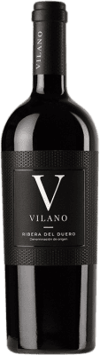 56,95 € 免费送货 | 红酒 Viña Vilano 预订 D.O. Ribera del Duero 卡斯蒂利亚莱昂 西班牙 Tempranillo 瓶子 75 cl