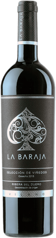 39,95 € Бесплатная доставка | Красное вино Viña Vilano La Baraja Резерва D.O. Ribera del Duero Кастилия-Леон Испания Tempranillo — Темпранильо, Merlot — Мерло, Cabernet Sauvignon — Каберне Совиньон Бутылка 75 cl