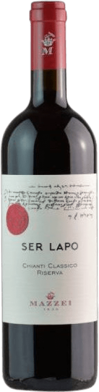 22,95 € Free Shipping | Red wine Mazzei Castello di Fonterutoli Riserva Ser Lapo D.O.C.G. Chianti Classico Tuscany Italy Merlot, Sangiovese Bottle 75 cl