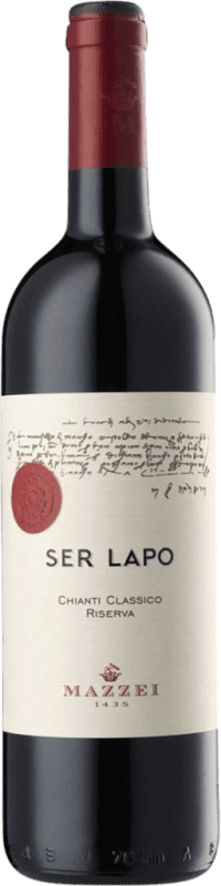 27,95 € 免费送货 | 红葡萄酒 Mazzei Castello di Fonterutoli Ser Lapo 经典 预订 D.O.C.G. Chianti 托斯卡纳 意大利 Merlot, Sangiovese 瓶子 75 cl