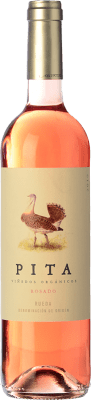 8,95 € Envío gratis | Vino rosado Dominio de Verderrubí Pita Rosado D.O. Rueda Castilla y León España Garnacha Botella 75 cl