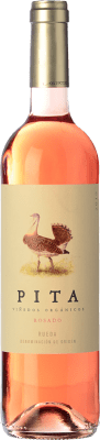 7,95 € Spedizione Gratuita | Vino rosato Dominio de Verderrubí Pita Rosado D.O. Rueda Castilla y León Spagna Grenache Bottiglia 75 cl