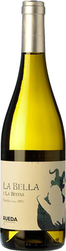 10,95 € Spedizione Gratuita | Vino bianco Vins Inquiets La Bella D.O. Rueda Castilla y León Spagna Verdejo Bottiglia 75 cl