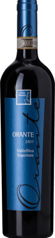 26,95 € Envio grátis | Vinho tinto Walter Menegola Orante D.O.C.G. Valtellina Superiore Lombardia Itália Nebbiolo Garrafa 75 cl