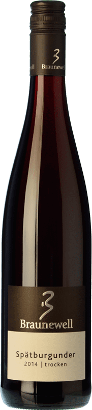 15,95 € Spedizione Gratuita | Vino rosso Braunewell Spätburgunder Trocken Crianza Q.b.A. Rheinhessen Germania Pinot Nero Bottiglia 75 cl