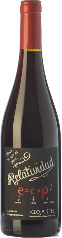 10,95 € Бесплатная доставка | Красное вино Wineissocial Relatividad Дуб D.O.Ca. Rioja Ла-Риоха Испания Tempranillo, Grenache бутылка 75 cl