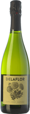 9,95 € Kostenloser Versand | Weißer Sekt Wineissocial Delaflor Brut Natur D.O. Cava Spanien Macabeo, Xarel·lo, Parellada Flasche 75 cl