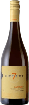 13,95 € Envio grátis | Vinho branco District 7 I.G. Monterey California Estados Unidos Chardonnay Garrafa 75 cl