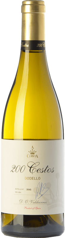 26,95 € Envío gratis | Vino blanco A Coroa 200 Cestos D.O. Valdeorras Galicia España Godello Botella 75 cl