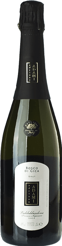 12,95 € Kostenloser Versand | Weißer Sekt Adami Bosco di Gica Brut D.O.C.G. Prosecco di Conegliano-Valdobbiadene Treviso Italien Chardonnay, Glera Magnum-Flasche 1,5 L