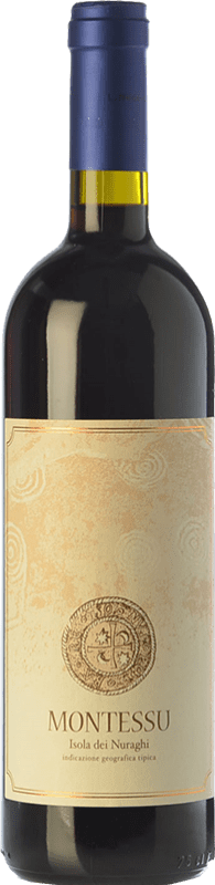 24,95 € 送料無料 | 赤ワイン Agripunica Montessu I.G.T. Isola dei Nuraghi サルデーニャ イタリア Merlot — メルロー, Syrah — シラー, Cabernet Sauvignon — カベルネ・ソーヴィニヨン, Cariñena — カリニャン, Cabernet Franc — カベルネ・フラン ボトル 75 cl
