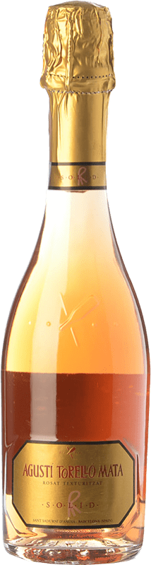 16,95 € 免费送货 | 玫瑰气泡酒 Agustí Torelló Solid Rosat 年轻的 D.O. Cava 加泰罗尼亚 西班牙 Trepat 半瓶 37 cl