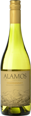8,95 € Free Shipping | White wine Alamos Crianza I.G. Mendoza Mendoza Argentina Chardonnay Bottle 75 cl