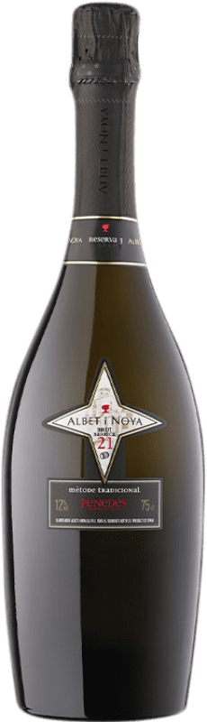 28,95 € 免费送货 | 白起泡酒 Albet i Noya 21 Barrica 香槟 预订 D.O. Penedès 加泰罗尼亚 西班牙 Pinot Black, Chardonnay 瓶子 75 cl