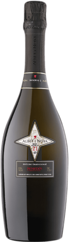 29,95 € Kostenloser Versand | Weißer Sekt Albet i Noya 21 Barricas Brut — Herb Reserve — Gereift D.O. Penedès Katalonien Spanien Pinot Noir — Spätburgunder, Chardonnay Eco — Biologisch Flasche 75 cl