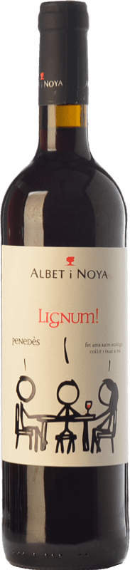 13,95 € Free Shipping | Red wine Albet i Noya Lignum Negre Aged D.O. Penedès Catalonia Spain Tempranillo, Merlot, Syrah, Grenache, Cabernet Sauvignon Bottle 75 cl