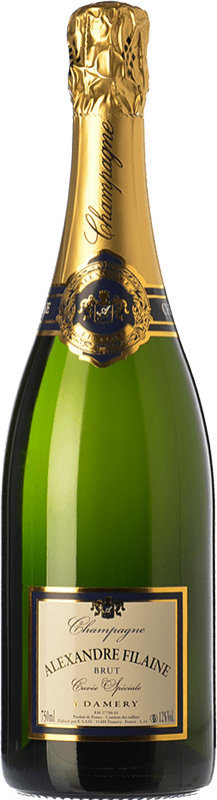49,95 € Kostenloser Versand | Weißer Sekt Alexandre Filaine Cuvée Spéciale Jung A.O.C. Champagne Champagner Frankreich Spätburgunder, Chardonnay, Pinot Meunier Flasche 75 cl
