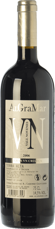 16,95 € Free Shipping | Red wine Algramar Vall Novenes Gran VN Criança Crianza D.O. Terra Alta Catalonia Spain Syrah, Grenache, Cabernet Sauvignon Bottle 75 cl