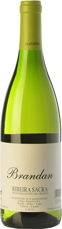 17,95 € Spedizione Gratuita | Vino bianco Algueira Brandan D.O. Ribeira Sacra Galizia Spagna Godello Bottiglia 75 cl