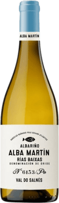 15,95 € Envio grátis | Vinho branco Alma Atlántica Alba Martín D.O. Rías Baixas Galiza Espanha Albariño Garrafa 75 cl