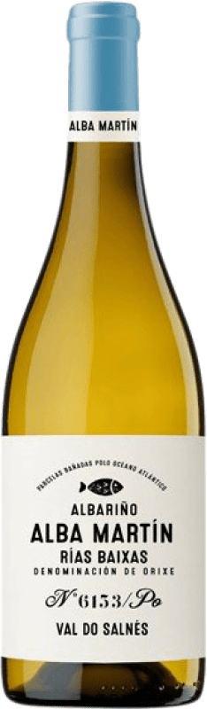 15,95 € Envio grátis | Vinho branco Alma Atlántica Alba Martín D.O. Rías Baixas Galiza Espanha Albariño Garrafa 75 cl