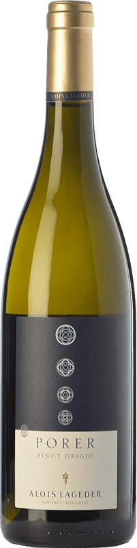 21,95 € Бесплатная доставка | Белое вино Lageder Pinot Grigio Porer D.O.C. Alto Adige Трентино-Альто-Адидже Италия Pinot Grey бутылка 75 cl