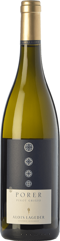 26,95 € Envio grátis | Vinho branco Lageder Pinot Grigio Porer D.O.C. Alto Adige Trentino-Alto Adige Itália Pinot Cinza Garrafa 75 cl
