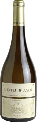 13,95 € Envio grátis | Vinho branco Álvarez y Díez Mantel Blanco Fermentado en Barrica Crianza D.O. Rueda Castela e Leão Espanha Verdejo Garrafa 75 cl