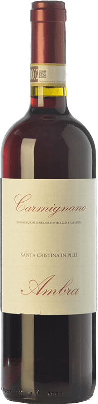 16,95 € Free Shipping | Red wine Ambra Santa Cristina in Pilli D.O.C.G. Carmignano Tuscany Italy Cabernet Sauvignon, Sangiovese, Canaiolo Bottle 75 cl
