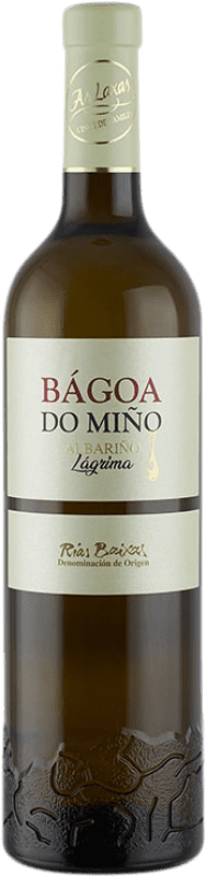 12,95 € Envío gratis | Vino blanco As Laxas Bágoa do Miño D.O. Rías Baixas Galicia España Albariño Botella 75 cl