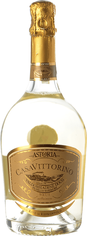 12,95 € Free Shipping | White Sparkling Wine Astoria Casa di Vittorino Brut D.O.C.G. Prosecco di Conegliano-Valdobbiadene Treviso Italy Glera Bottle 75 cl
