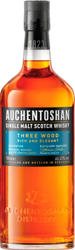 58,95 € Spedizione Gratuita | Whisky Single Malt Auchentoshan Three Wood Lowlands Regno Unito Bottiglia 70 cl