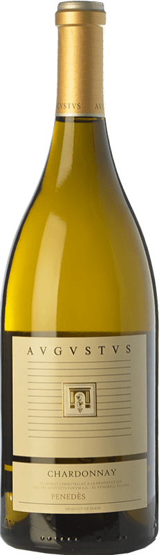 23,95 € Envío gratis | Vino blanco Augustus Crianza D.O. Penedès Cataluña España Chardonnay Botella Magnum 1,5 L